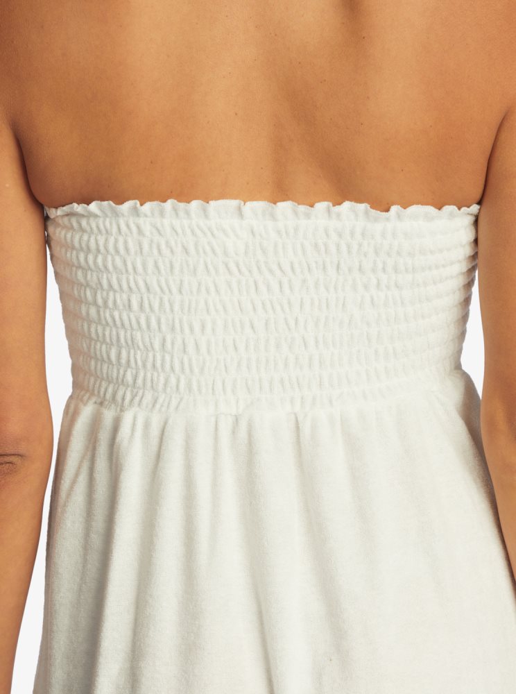 White Women's Roxy La Bomba Strapless Dress | USA YWKL-42015