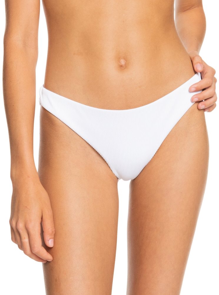 White Women's Roxy Love The Baja Bikini Bottoms | USA ZPHY-27058