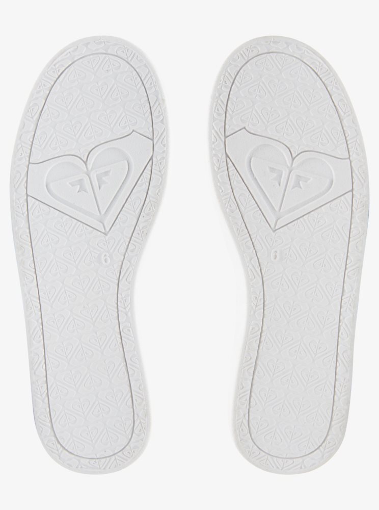 White Women's Roxy Minnow Knit Slip On Shoes | USA ZJPD-17548