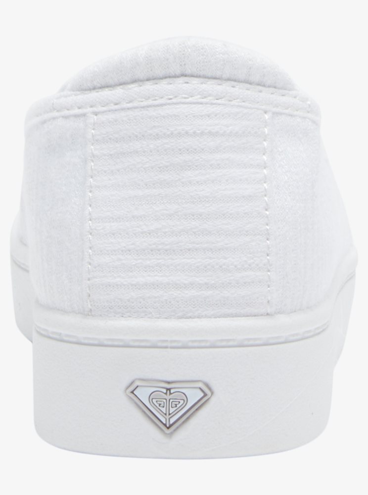 White Women's Roxy Minnow Plus Sneakers | USA KMXO-34098