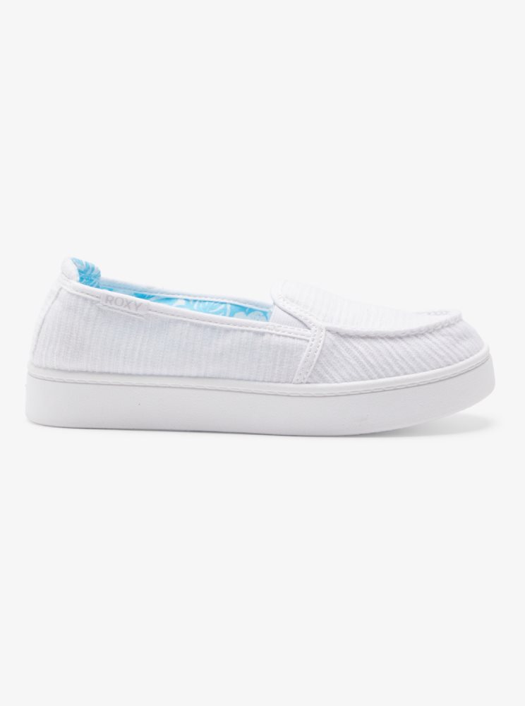 White Women's Roxy Minnow Plus Sneakers | USA WHXS-29763