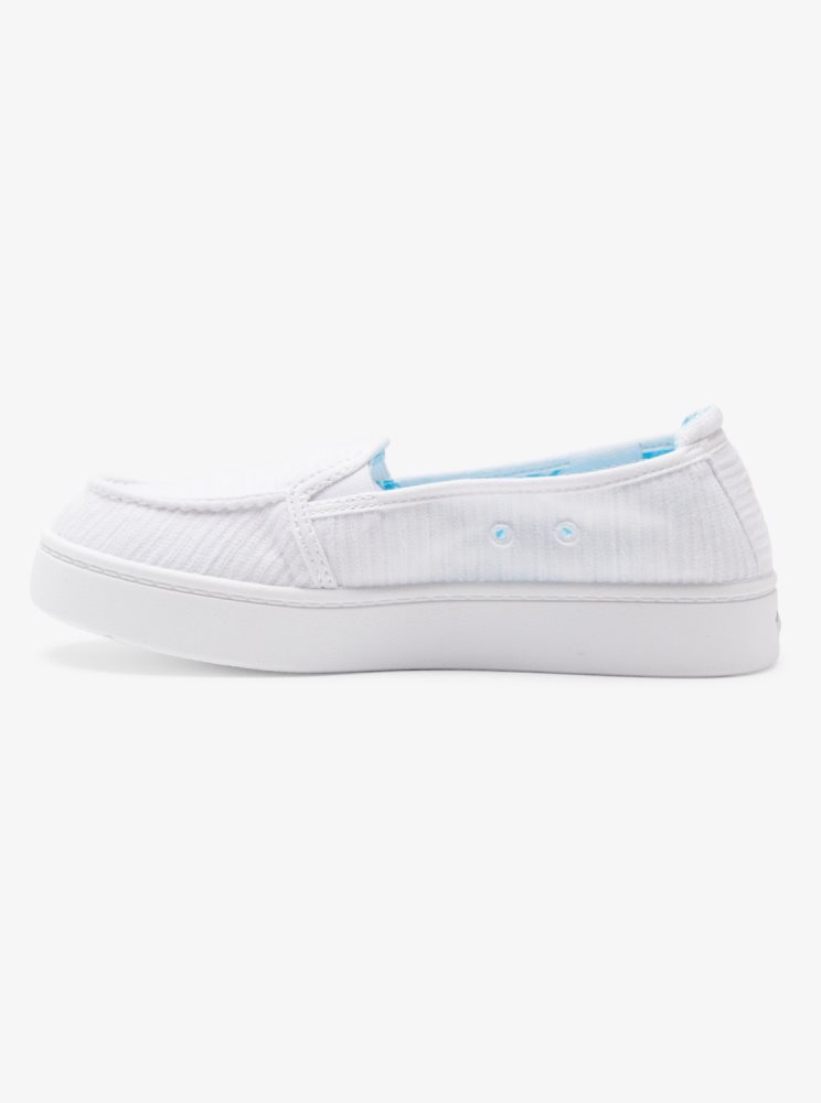 White Women's Roxy Minnow Plus Sneakers | USA WHXS-29763