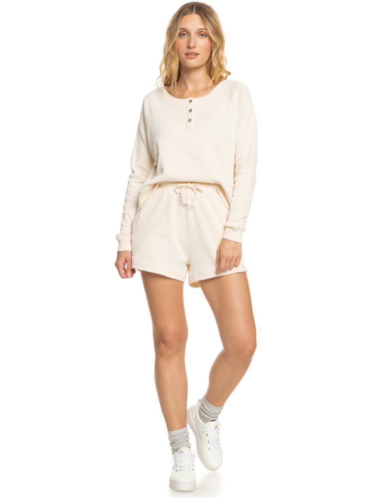 White Women's Roxy Next Door Long Sleeve Tops | USA IBHT-29716