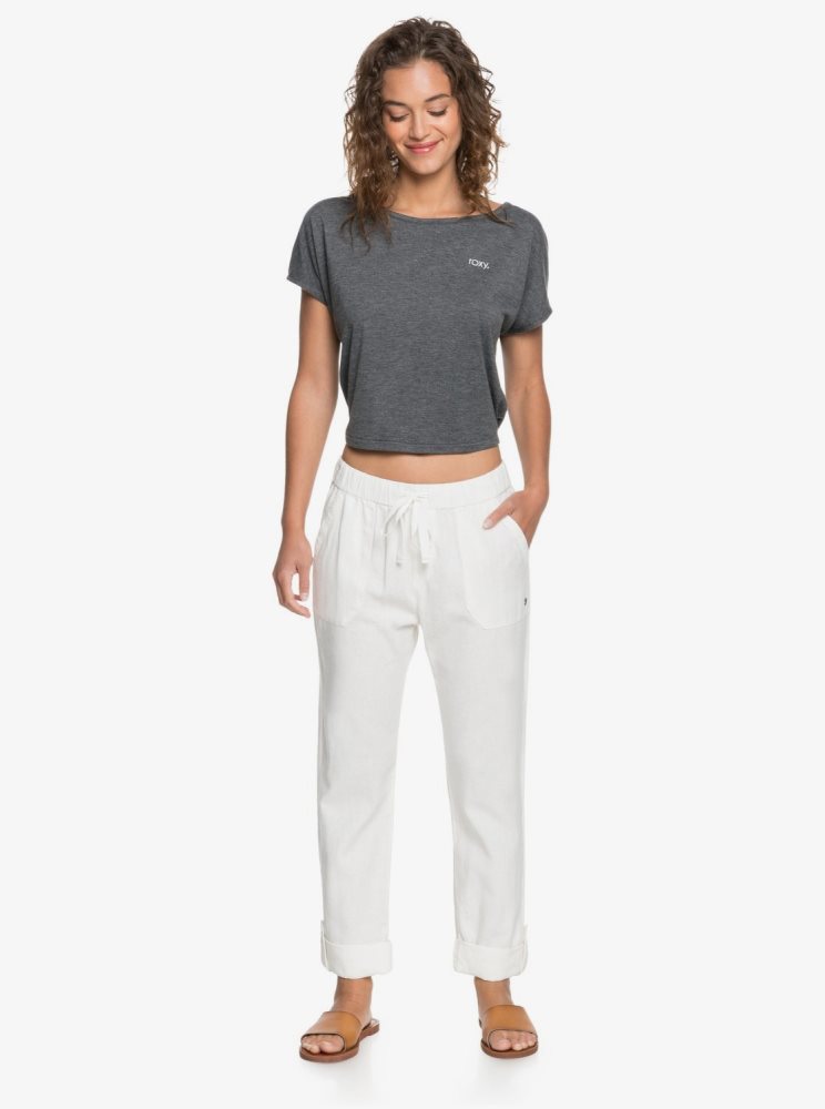 White Women's Roxy On The Seashore Cargo Pants | USA KUAW-91264