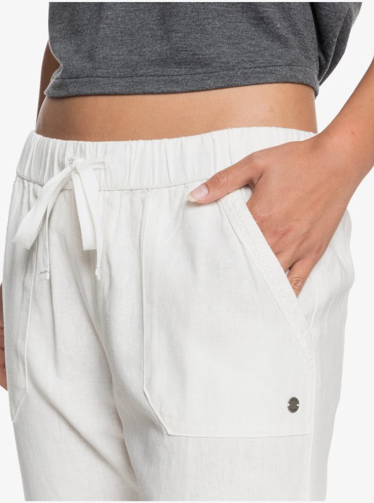 White Women's Roxy On The Seashore Cargo Pants | USA KUAW-91264