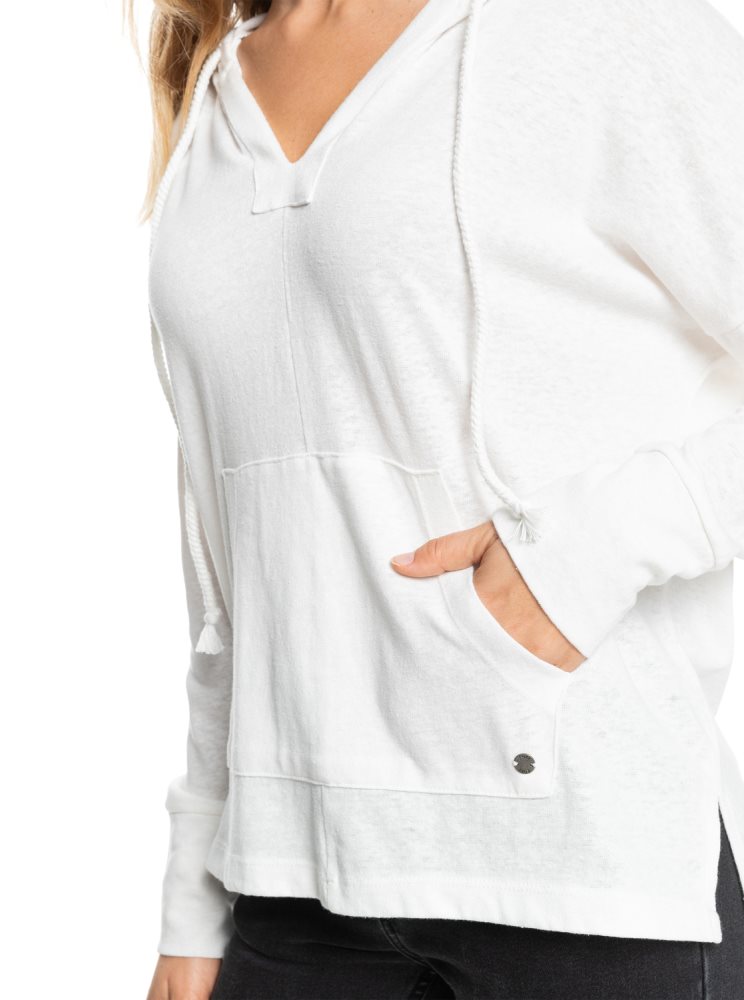 White Women's Roxy Paddle Out Hoodie | USA UEGS-19026