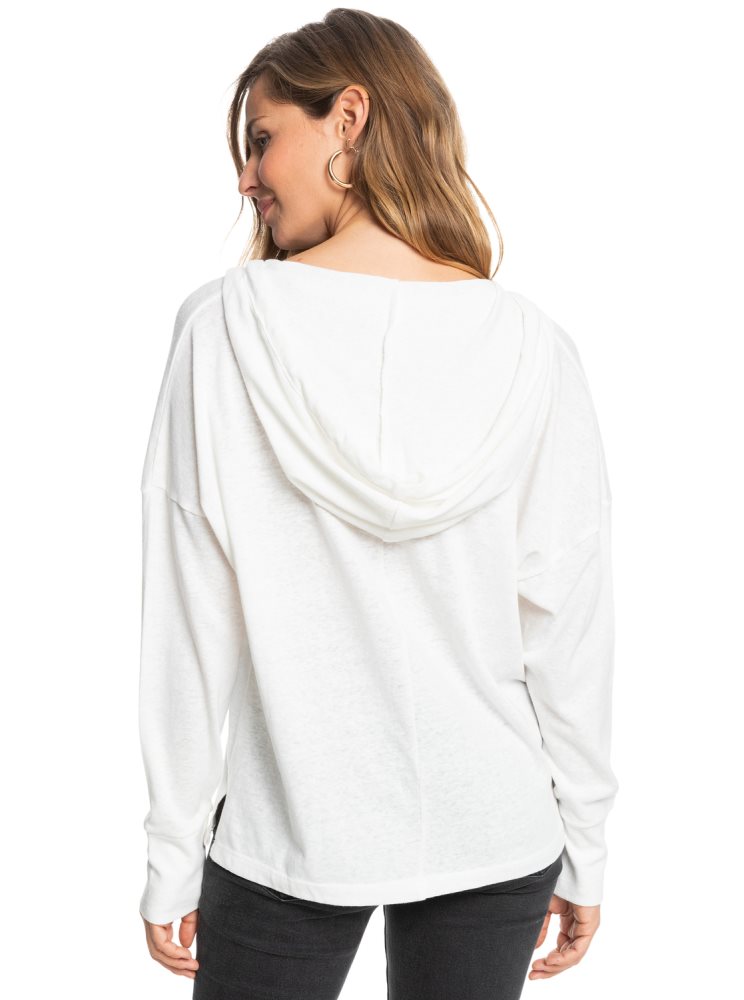 White Women's Roxy Paddle Out Hoodie | USA UEGS-19026