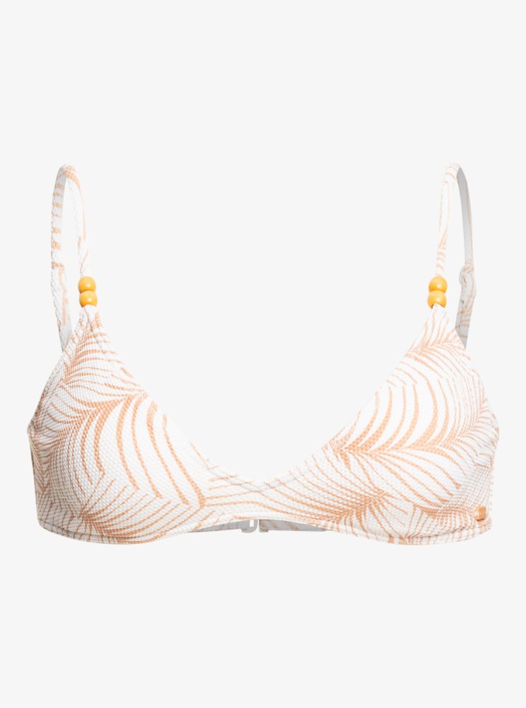 White Women's Roxy Palm Tree Dreams Triangle Bikini Tops | USA AVYE-87240