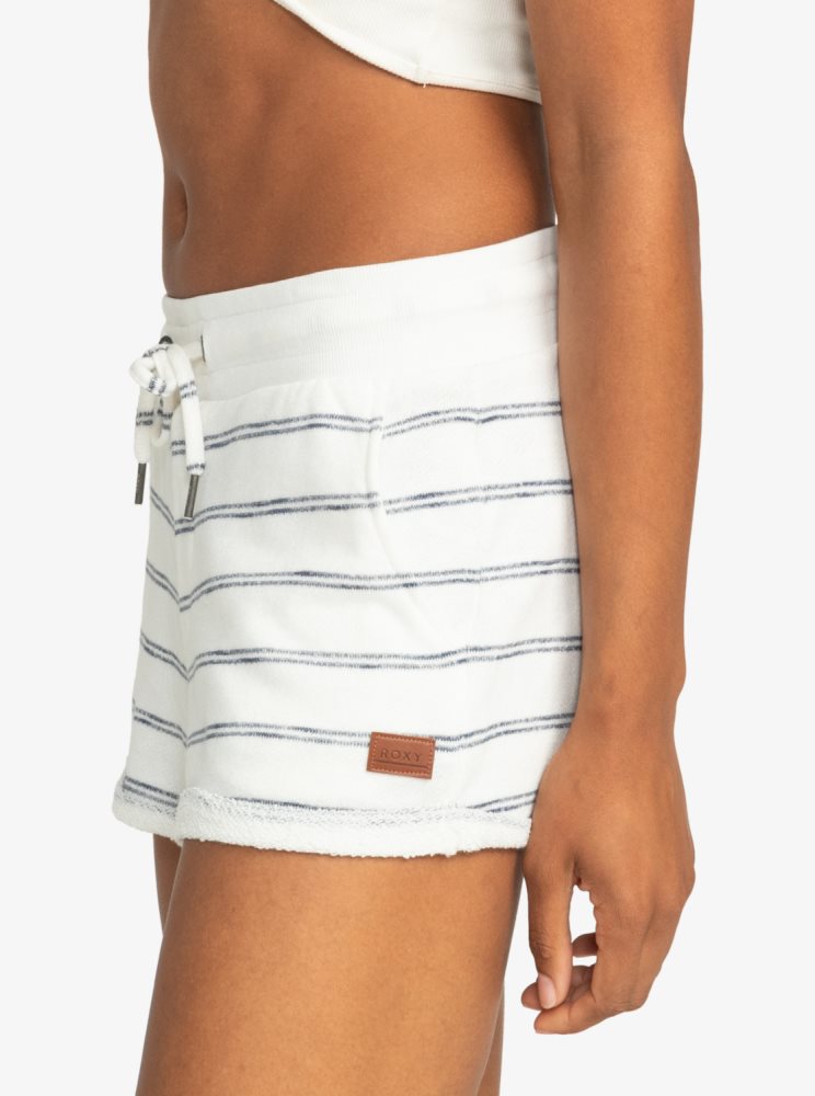 White Women's Roxy Perfect Wave Sweat Shorts | USA MNIY-56109