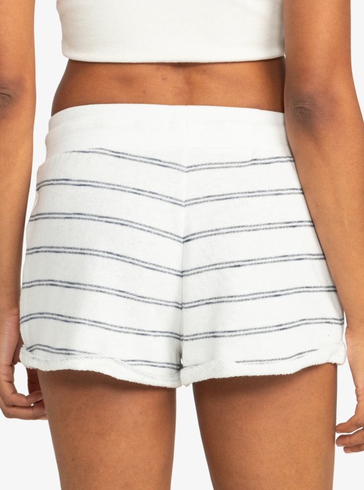 White Women's Roxy Perfect Wave Sweat Shorts | USA MNIY-56109