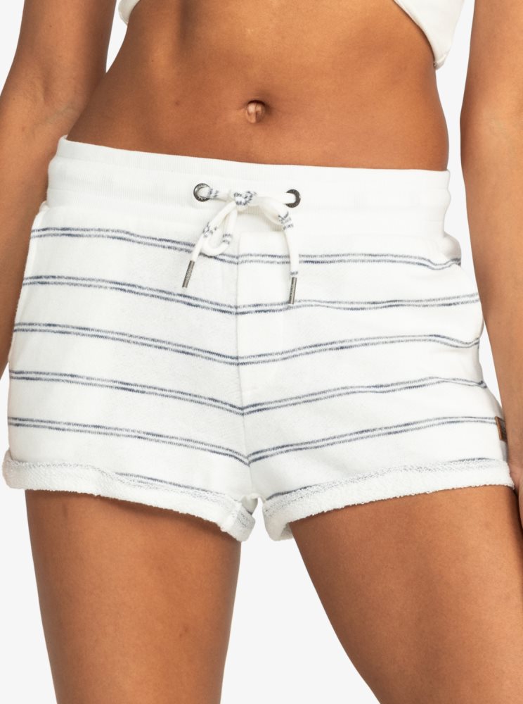 White Women\'s Roxy Perfect Wave Sweat Shorts | USA MNIY-56109