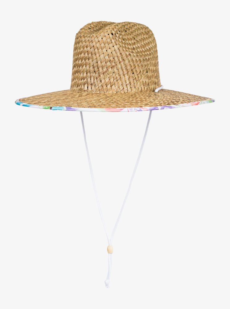 White Women's Roxy Pina To My Colada Printed Sun Hats | USA LMOA-70412