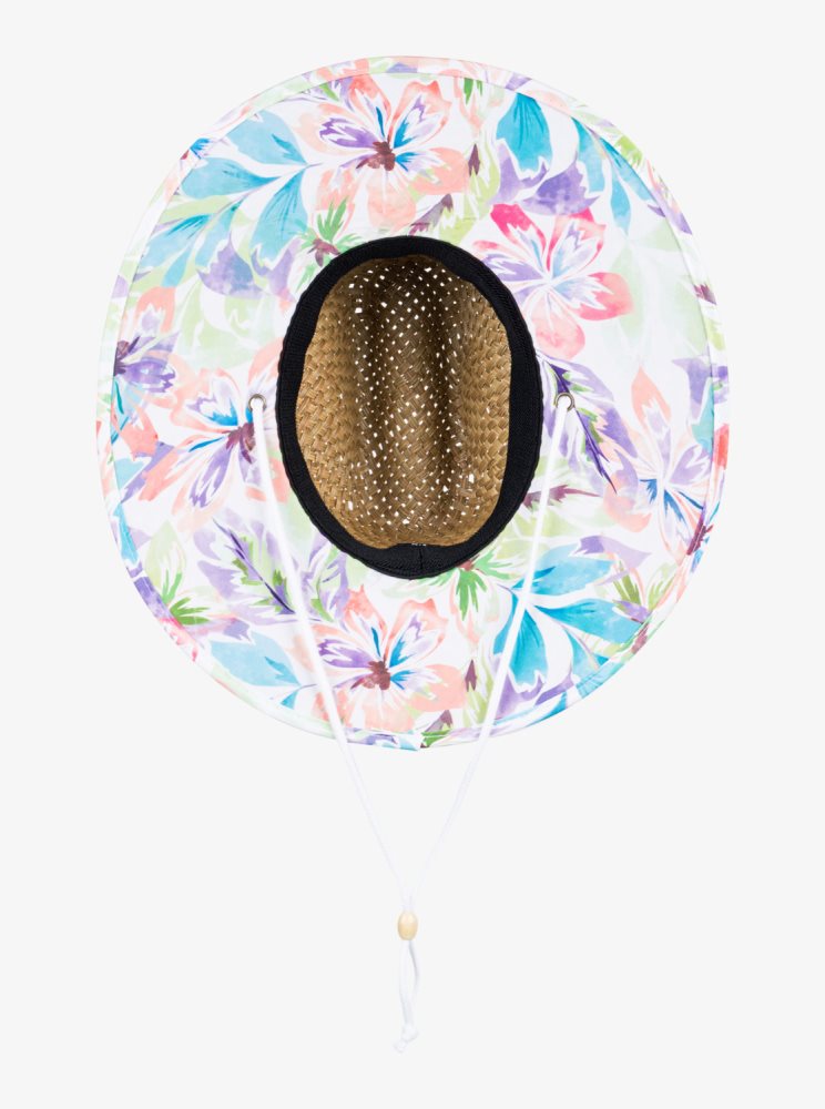 White Women's Roxy Pina To My Colada Printed Sun Hats | USA LMOA-70412