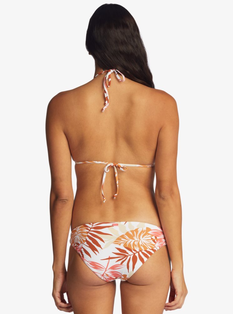 White Women's Roxy Printed Beach Classics Hipster Bikini Bottoms | USA EFZQ-87216