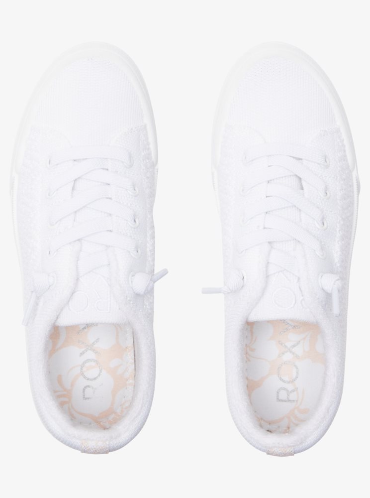 White Women's Roxy Rae Sneakers | USA BRAL-61957