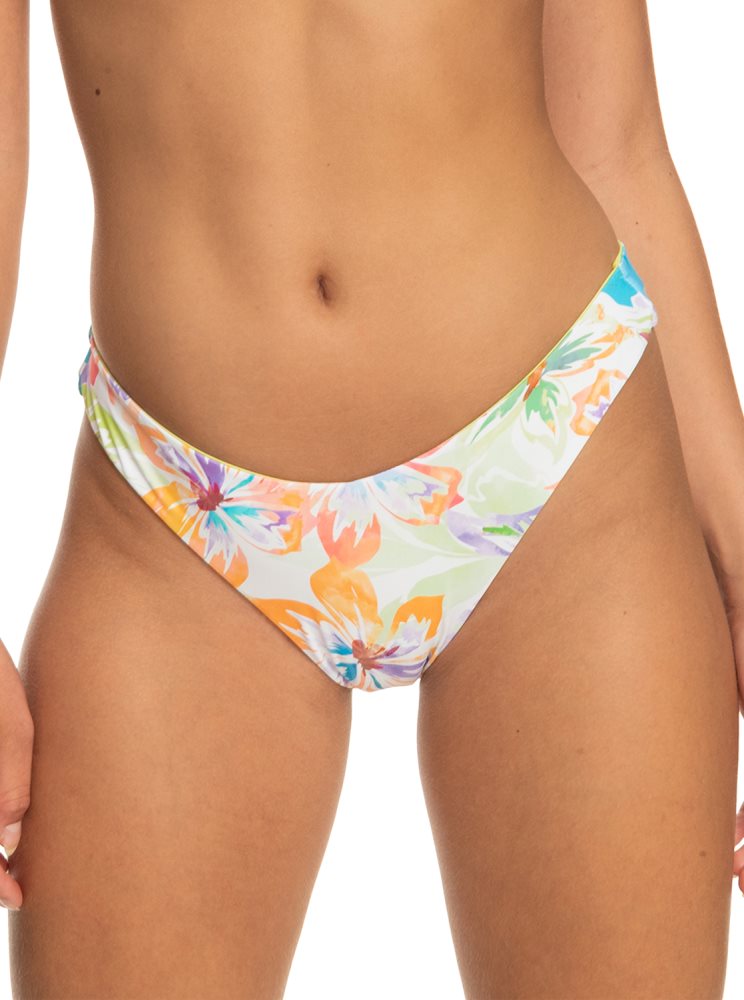 White Women's Roxy Retro Reversible Cheeky Bikini Bottoms | USA HZJO-90126