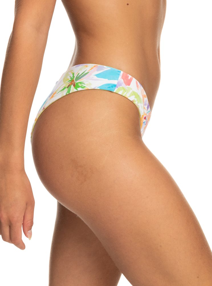 White Women's Roxy Retro Reversible Cheeky Bikini Bottoms | USA HZJO-90126