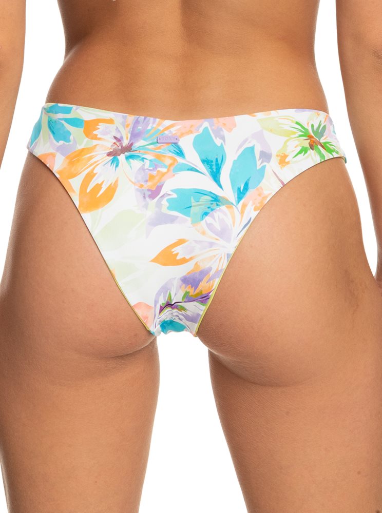 White Women's Roxy Retro Reversible Cheeky Bikini Bottoms | USA HZJO-90126