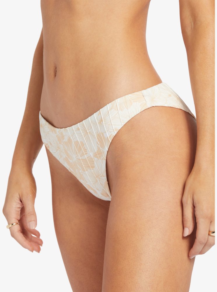 White Women's Roxy Rib Love The Baja Bikini Bottoms | USA WPMK-46502