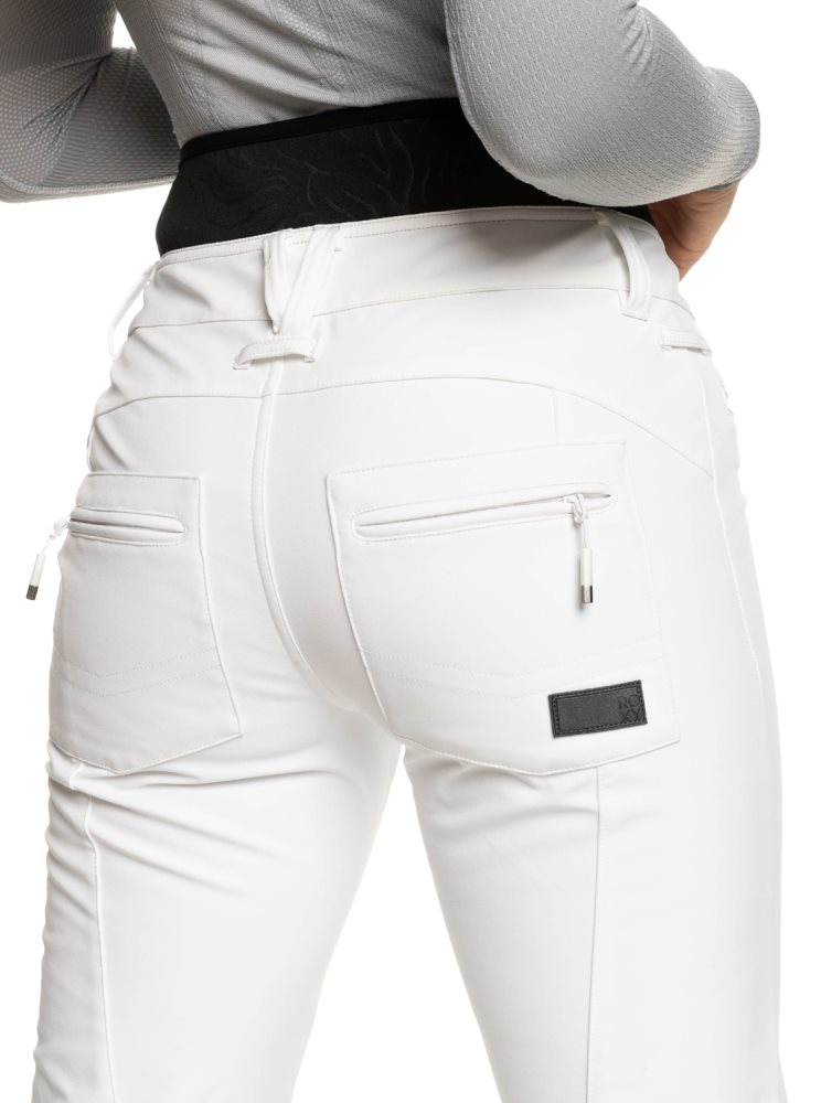 White Women's Roxy Rising High Technical Snow Pants | USA KJXQ-06831