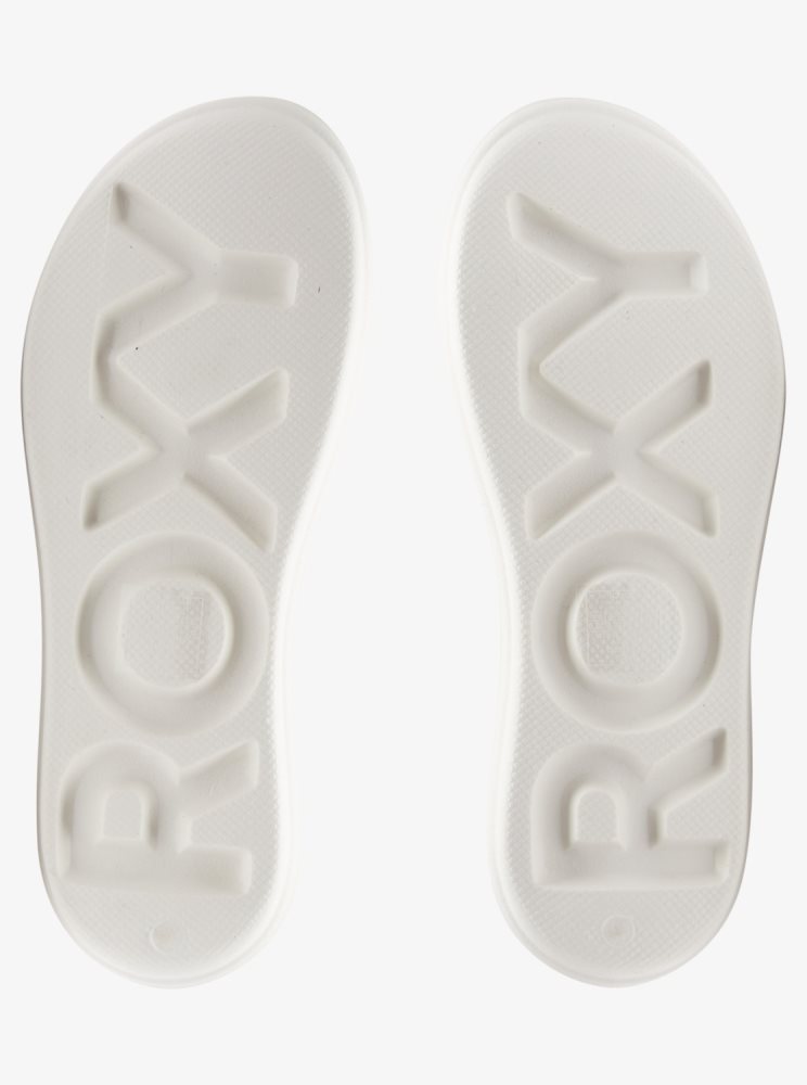 White Women's Roxy Rivie Sandals | USA BQNH-73245