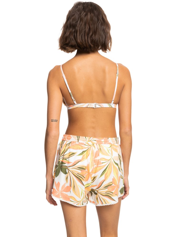 White Women's Roxy Salty Tan Boardshorts | USA OFKR-85602