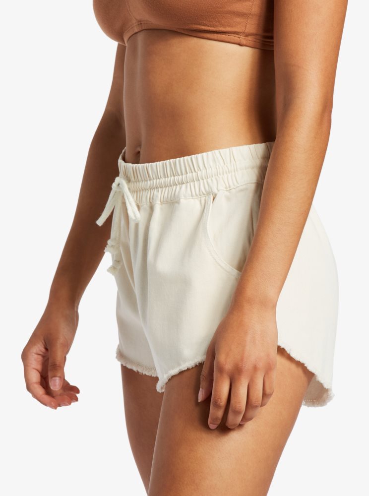 White Women's Roxy Scenic Route Elastic Shorts | USA OZBS-65984