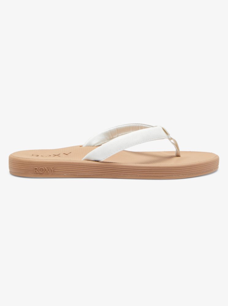 White Women's Roxy Solana Sandals | USA JUFP-61724