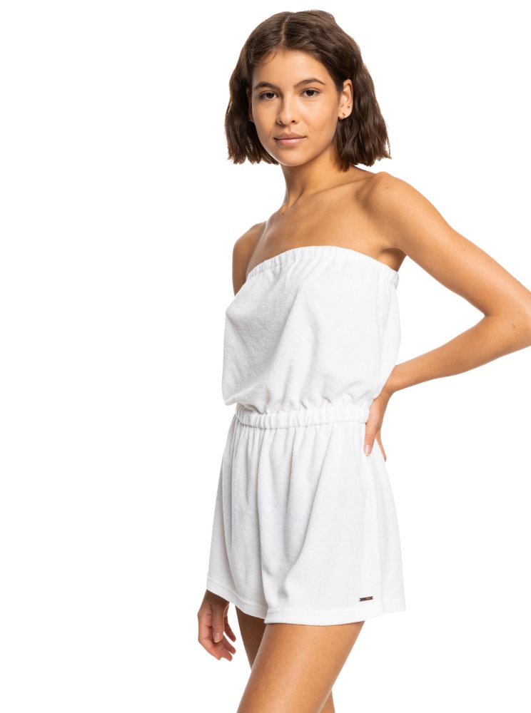 White Women's Roxy Special Feeling Rompers | USA QGZA-78402