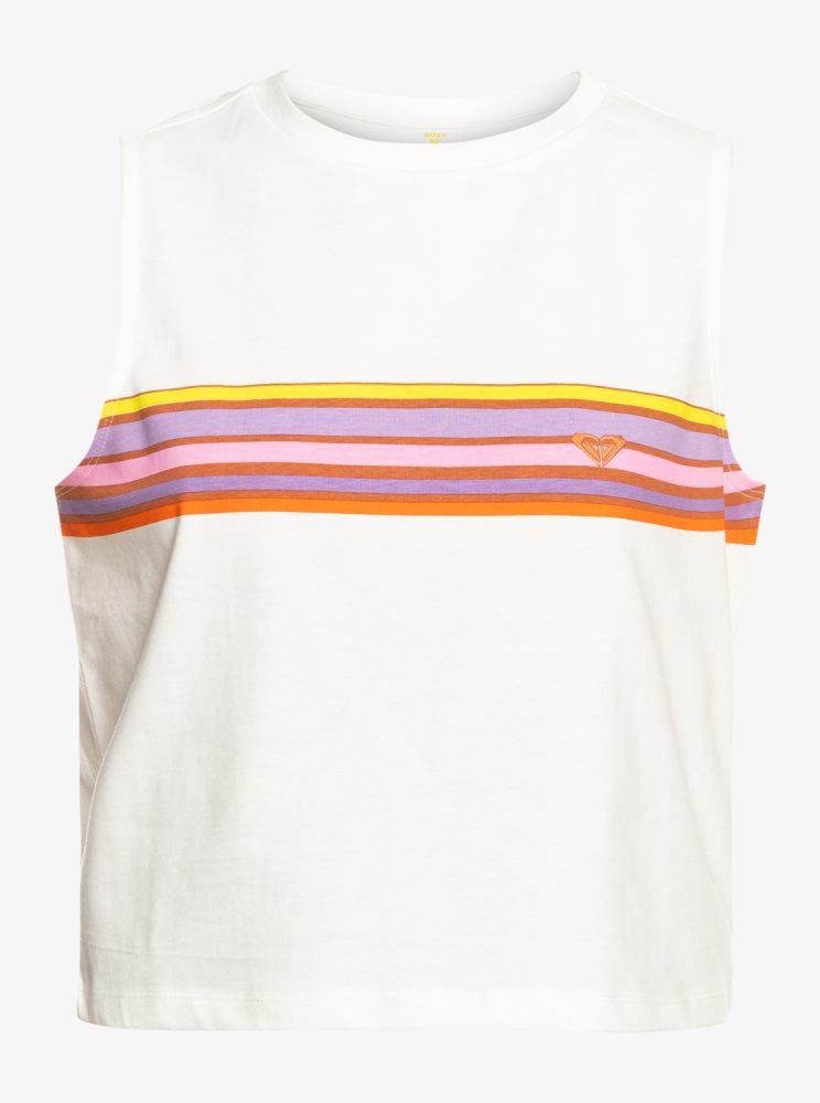 White Women's Roxy Surf.Kind.Kate. Sleeveless T Shirts | USA ESLI-96840