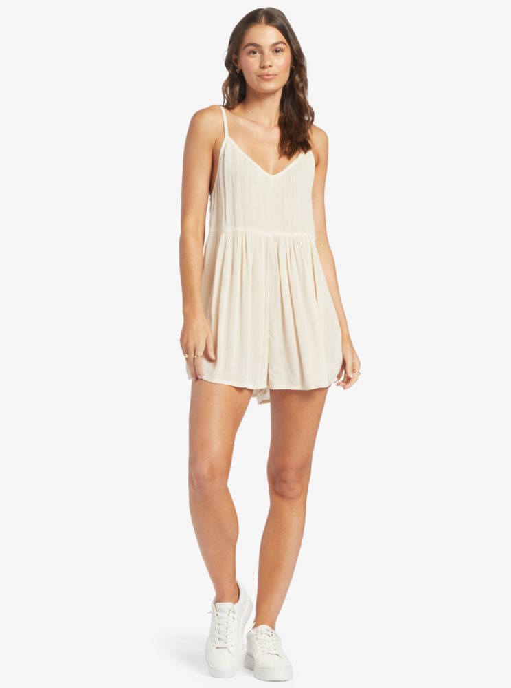 White Women's Roxy Wanderer Rompers | USA ODIL-67045