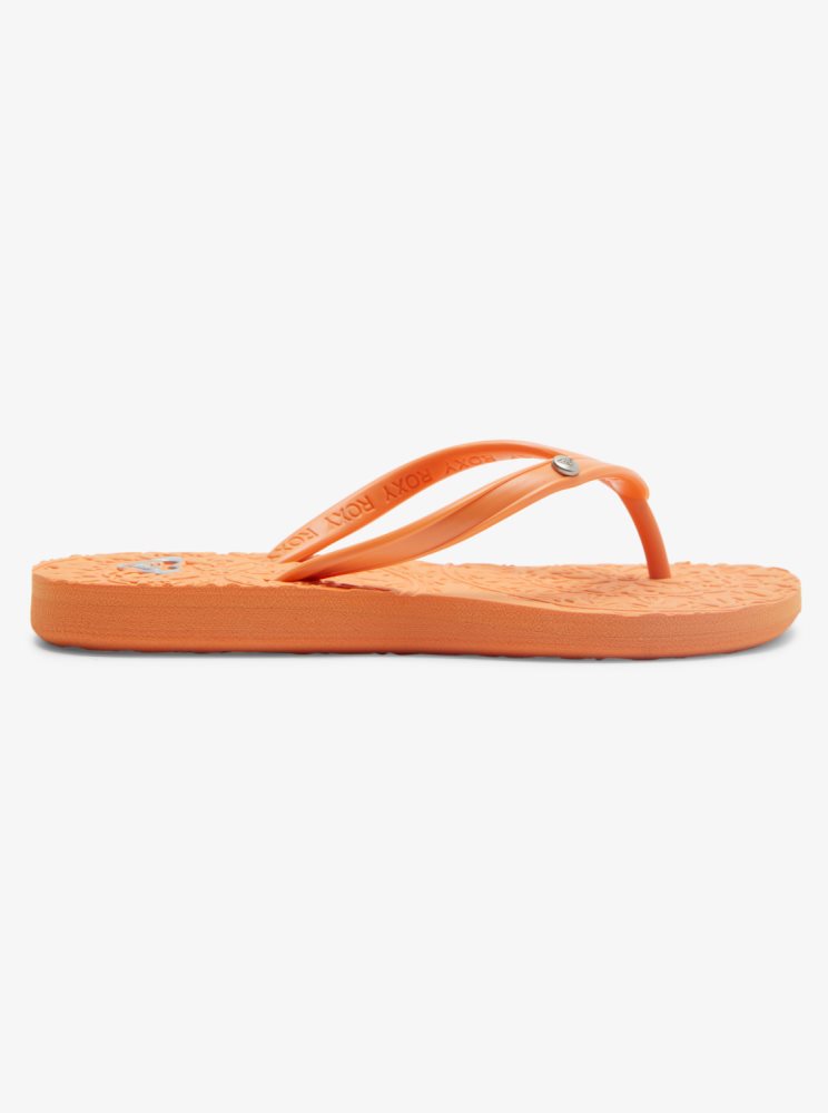 Yellow Kids' Roxy 4-16 Antilles Flip Flops | USA DQPO-04289