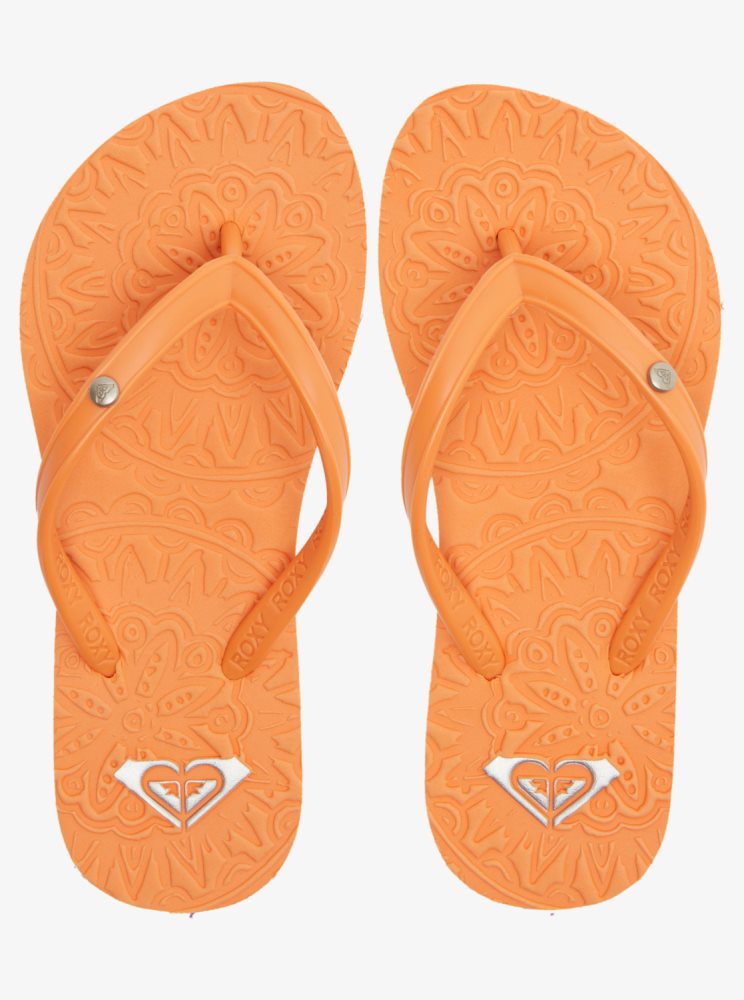 Yellow Kids' Roxy 4-16 Antilles Flip Flops | USA DQPO-04289