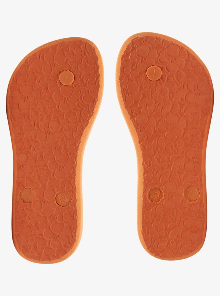 Yellow Kids' Roxy 4-16 Antilles Flip Flops | USA DQPO-04289