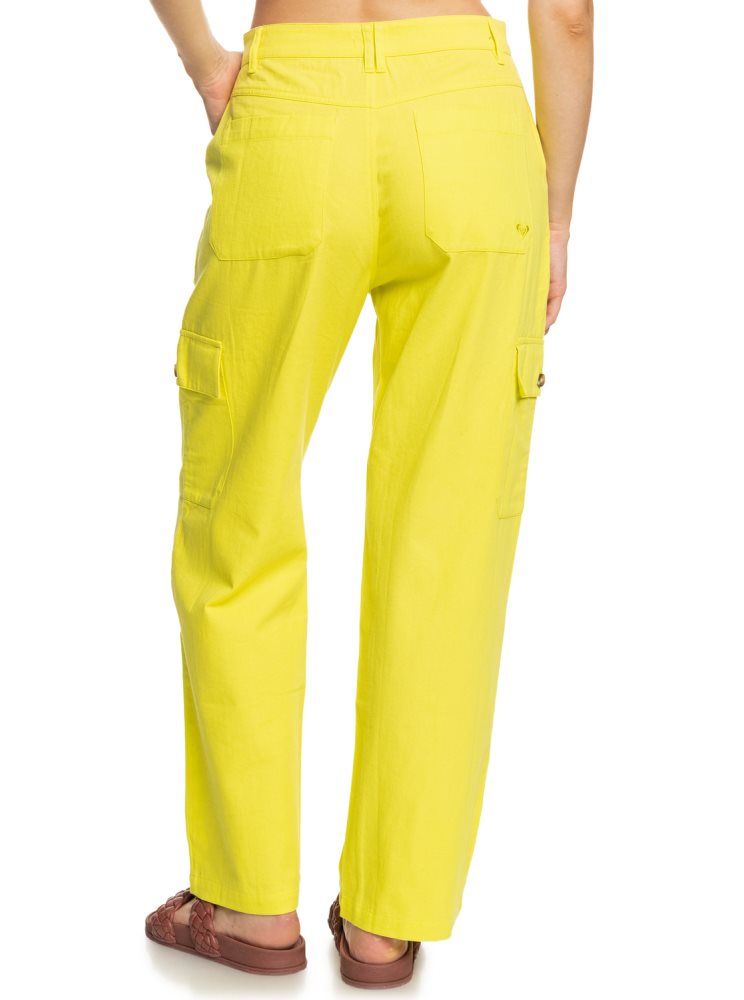 Yellow Purple Women's Roxy Surf.Kind.Kate. Cargo Pants | USA VKON-09618