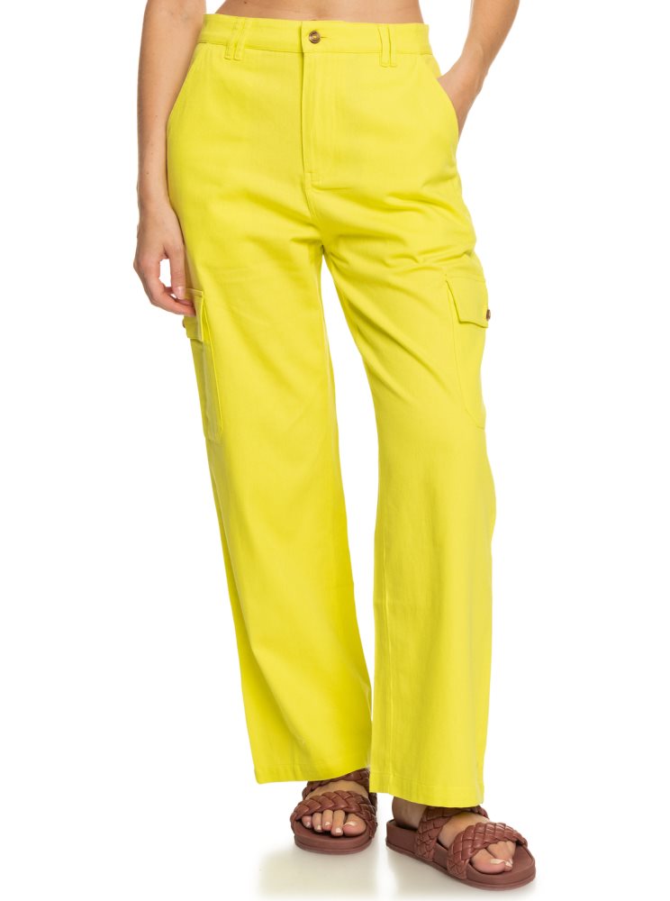 Yellow Purple Women's Roxy Surf.Kind.Kate. Cargo Pants | USA VKON-09618