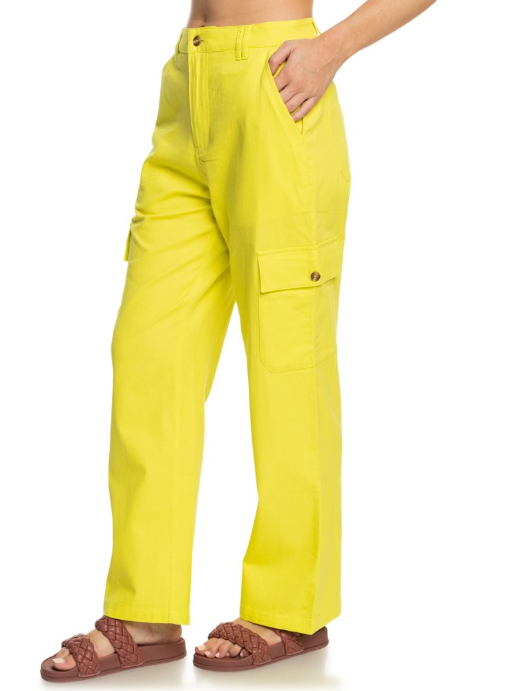 Yellow Purple Women's Roxy Surf.Kind.Kate. Cargo Pants | USA VKON-09618