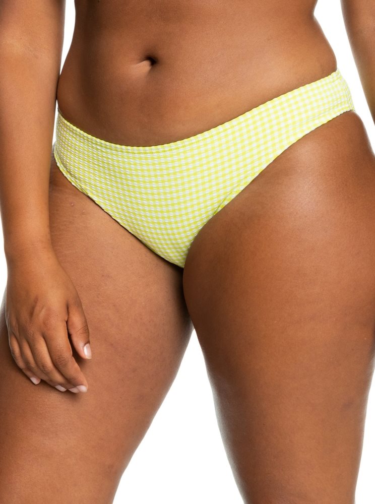 Yellow Women's Roxy Beautiful Sun Regular Bikini Bottoms | USA TDCP-03268