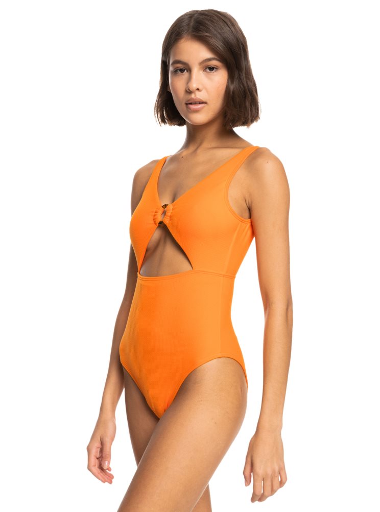 Yellow Women's Roxy Color Jam One Piece Swimsuits | USA WJNF-45970