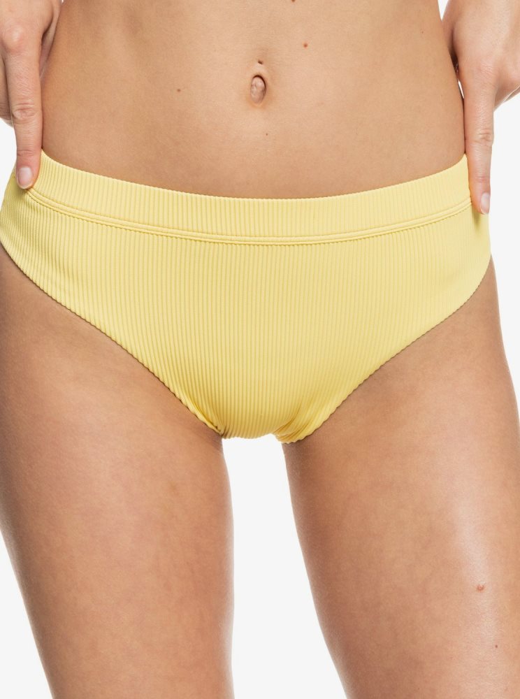 Yellow Women\'s Roxy Love The Shorey Bikini Bottoms | USA NETI-57483