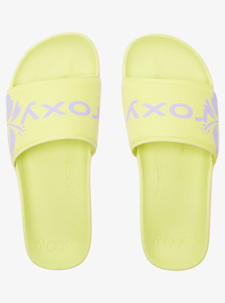 Yellow Women's Roxy Surf.Kind.Kate. Slippy Sandals | USA WOQR-02671