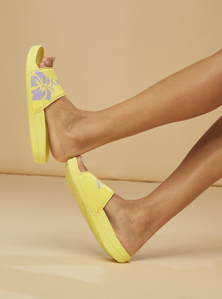 Yellow Women's Roxy Surf.Kind.Kate. Slippy Sandals | USA WOQR-02671