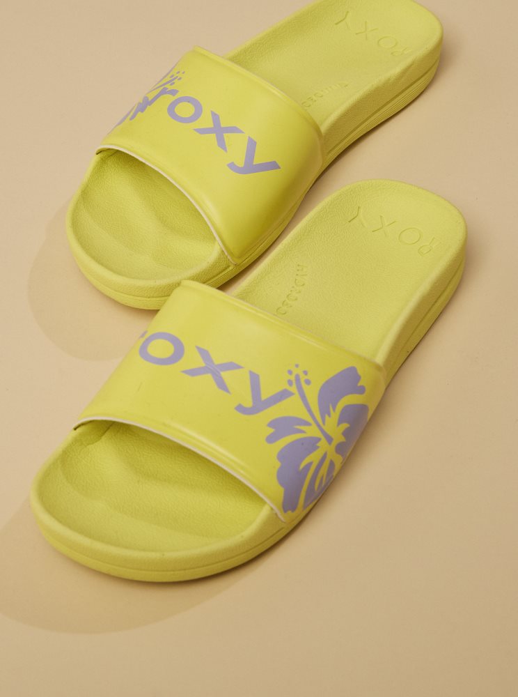 Yellow Women's Roxy Surf.Kind.Kate. Slippy Sandals | USA WOQR-02671