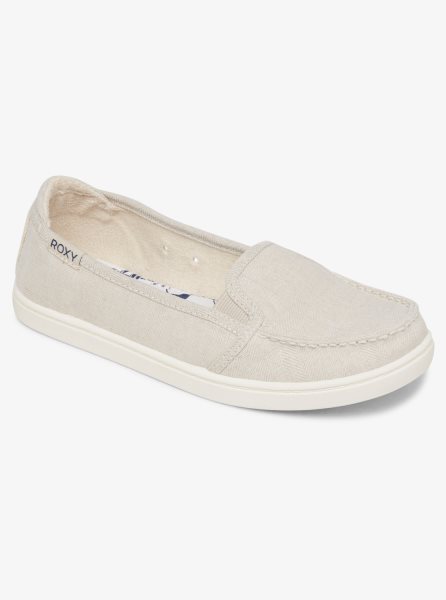 Beige Women's Roxy Minnow Slip On Shoes | USA SPWD-75816