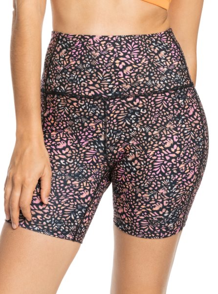 Black Multicolor Women's Roxy Heart Into It Technical Shorts | USA MTCA-37248