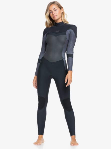 Black Women's Roxy 3/2mm Syncro GBS L/SL Wetsuit | USA NRMG-06327