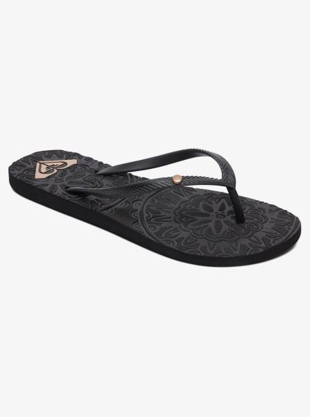 Black Women's Roxy Antilles Sandals | USA PCKF-45162