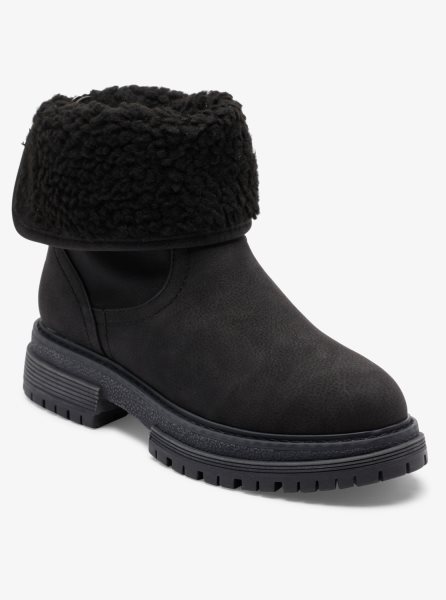 Black Women's Roxy Fall Slip-On Boots | USA RANB-28307