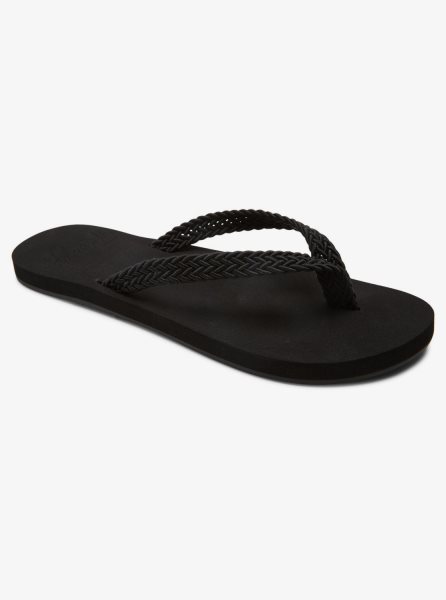 Black Women's Roxy Malia Flip Flops | USA HMLZ-20968