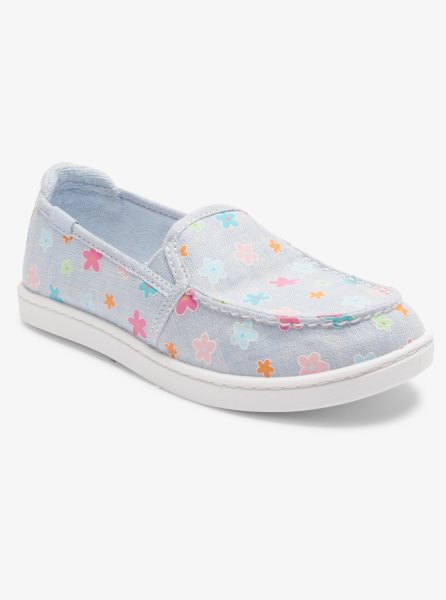 Blue Kids' Roxy 4-16 Minnow Slip On Shoes | USA BDPR-08921